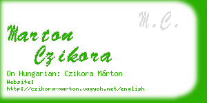 marton czikora business card